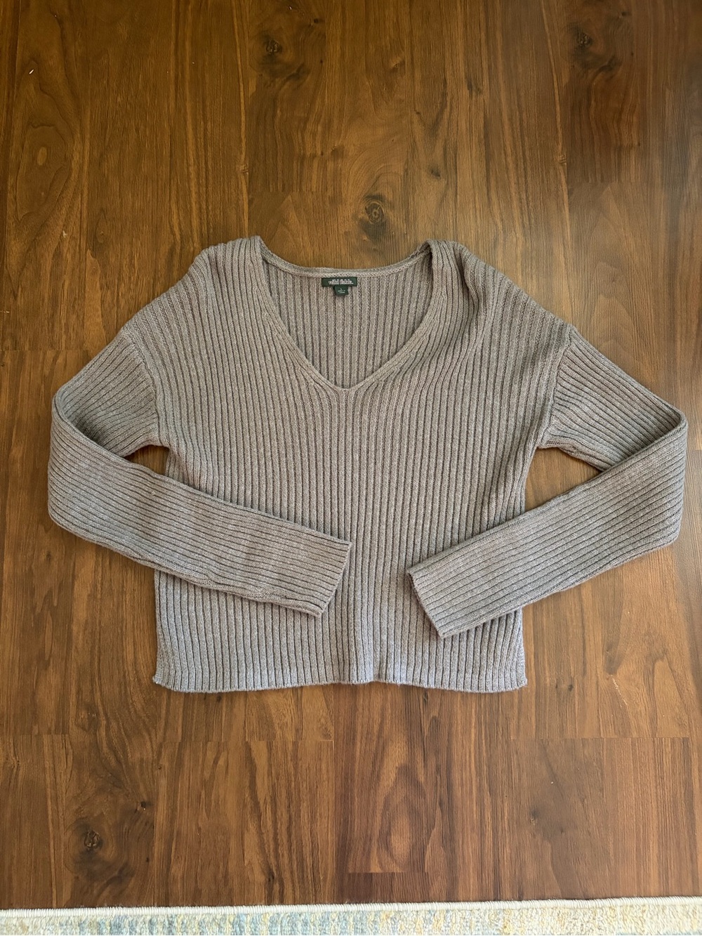 Ribbed V-Neck Sweater